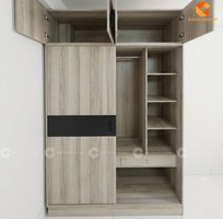 Tủ Quần Áo Cửa Lùa Vân Gỗ Xám Hiện Đại