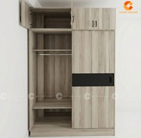 1 Tủ Quần Áo Cửa Lùa Vân Gỗ Xám Hiện Đại