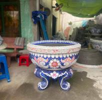 9 Cơ sở chậu hoa Thế Sơn - chậu hoa dán sành sứ - chậu khảm sành - cẩn miễng