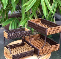 Khay để đồ mây nhựa