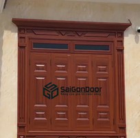 Cửa sổ thép vân gỗ saigondoor