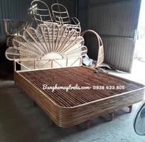 4 Giường ngủ mây tre đan hiện đại