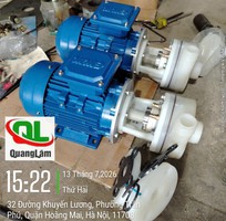 Máy bơm hóa chất 32FV-11D vật liệu PVDF bơm được H2SO4 nồng độ 98  bomhoachat