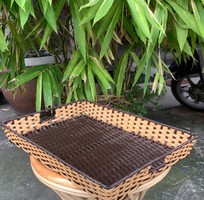 Khay để đồ chữ nhật mây nhựa