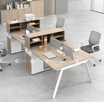 1 Bàn Làm Việc Nhân Viên Gỗ MDF Hiện Đại Sang Trọng