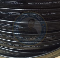 1 Cáp Điện Dẹt 24C 0.75   02 Chống Nhiễu