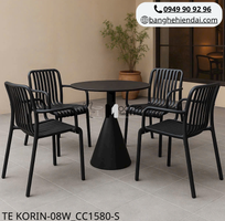 Bộ bàn cafe 4 ghế nhựa đúc TE KORIN-08W CC1580-S tại HCM