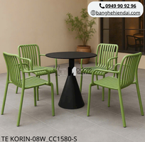 1 Bộ bàn cafe 4 ghế nhựa đúc TE KORIN-08W CC1580-S tại HCM