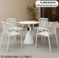 3 Bộ bàn cafe 4 ghế nhựa đúc TE KORIN-08W CC1580-S tại HCM