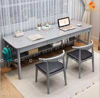 1 Bàn Làm Việc 2 Người Gỗ Tự Nhiên Hiện Đại Rất Được Ưa Chuộng