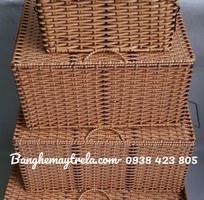 4 Rương nhựa giả mây đựng đồ