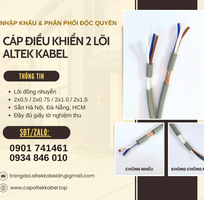 1 Cáp mềm, cáp điều khiển Altek Kabel 2x0.5/ 2x0.75/ 2x1.0/2x1.5