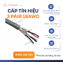 1 Cáp tín hiệu vặn xoắn 3 Pair 18AWG Altek Kabel