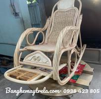 2 Ghế bập bênh mây tự nhiên kèm massage chân