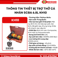 Bộ thở SCBA 6.8L KH10   bảo vệ hô hấp trước khói và hơi kim loại độc hại