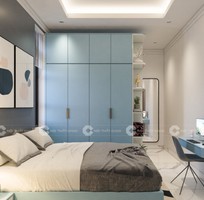 Combo Giường Tủ Phòng Ngủ Gỗ Công Nghiệp MDF Màu Xanh Độc Đáo