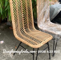Ghế mây tự nhiên chân sắt