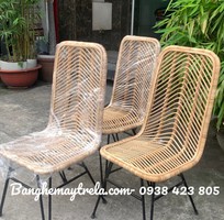 4 Ghế mây tự nhiên chân sắt