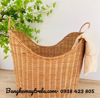 2 Sọt đựng đồ mây tự nhiên hình oval