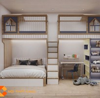 Giường Tầng Gỗ MDF Đa Năng Cho Phòng Ngủ Của Bé