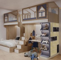 1 Giường Tầng Gỗ MDF Đa Năng Cho Phòng Ngủ Của Bé