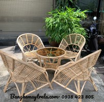 1 Bàn ghế mây uống trà
