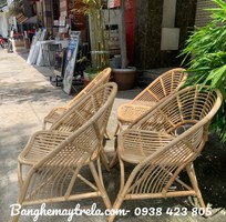 2 Bàn ghế mây uống trà