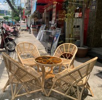 4 Bàn ghế mây uống trà