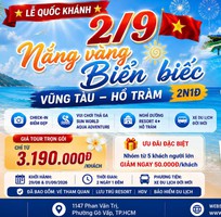 Nắng vàng biển biếc   Vũng Tàu - Hồ Tràm 2N1Đ