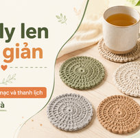 Lót ly len đơn giản   Vẻ đẹp tối giản, mộc mạc và thanh lịch cho bàn trà
