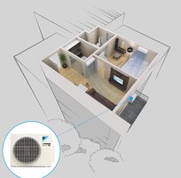 Thi công Lắp đặt Điều hòa Multi DAIKIN Dàn lạnh âm trần có chức năng tự chuẩn đoán sự cố