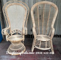 5 Ghế mây tự nhiên đuôi công chụp hình decor