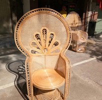 4 Ghế mây tự nhiên đuôi công chụp hình decor