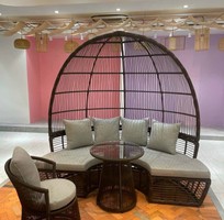 Ghế mây nhựa ngoài trời