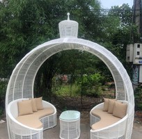 4 Ghế mây nhựa ngoài trời