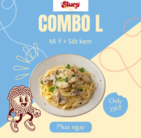 Combo L   Mì Ý   Sốt Kem