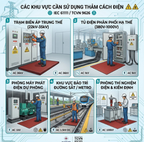 Thảm cách điện là gì  Hướng dẫn chọn thảm cách điện đạt chuẩn IEC 61111