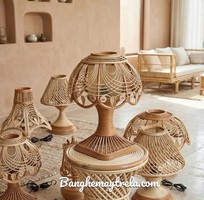 2 Đèn ngủ để bàn mây tre