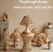 4 Đèn ngủ để bàn mây tre