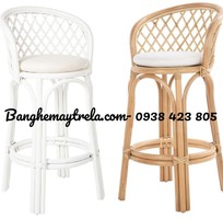 Ghế quầy bar cao mây tre