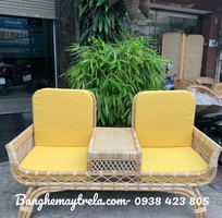 Ghế mây đôi tự nhiên decor