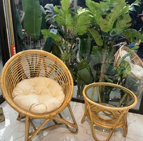 Bàn ghế mây đọc sách phòng ngủ