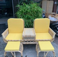 2 Ghế mây đôi tự nhiên decor