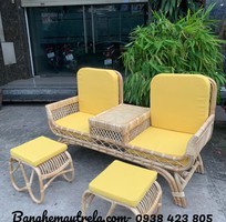3 Ghế mây đôi tự nhiên decor
