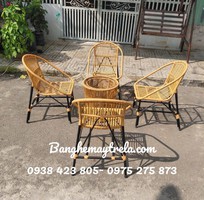 Bàn ghế ban công giả mây