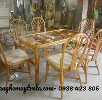6 Bộ bàn ghế ăn mây tre