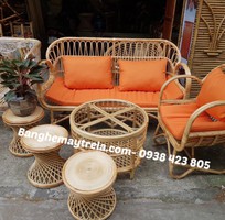 Sofa mây tay cuộn