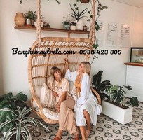 2 Ghế xích đu đôi mây tre đan tự nhiên treo trần nhà