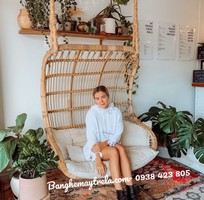 4 Ghế xích đu đôi mây tre đan tự nhiên treo trần nhà