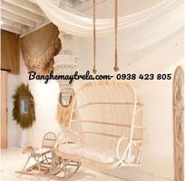 5 Ghế xích đu đôi mây tre đan tự nhiên treo trần nhà